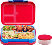 Bento Box per bambini con contenitori, con 4 contenitori e contenitore per salse, BPA-free, impermeabile, per asilo, scuola, escursioni (rosa)