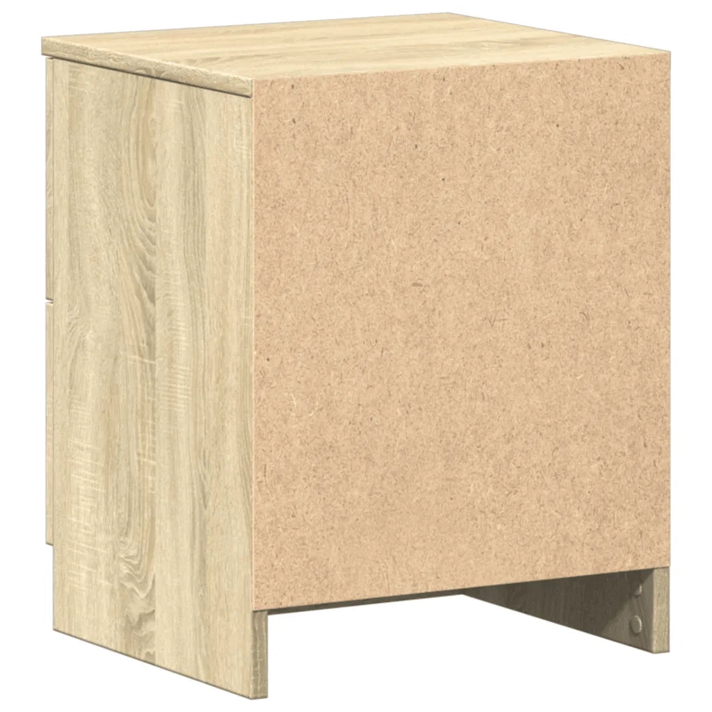 Comodino con 2 Cassetti Rovere Sonoma 40x36x50 cm 858789