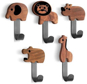 Capocassettone per bambini in forma di animale, chiodi per capocassettone in notizia di abete, chiodi per capocassettone, appendiabiti per bambini, animali - leone/fantasilofante/naso d'elefante/giraffa/riempipiedi (inclusi 5 chiodi metallici neri)