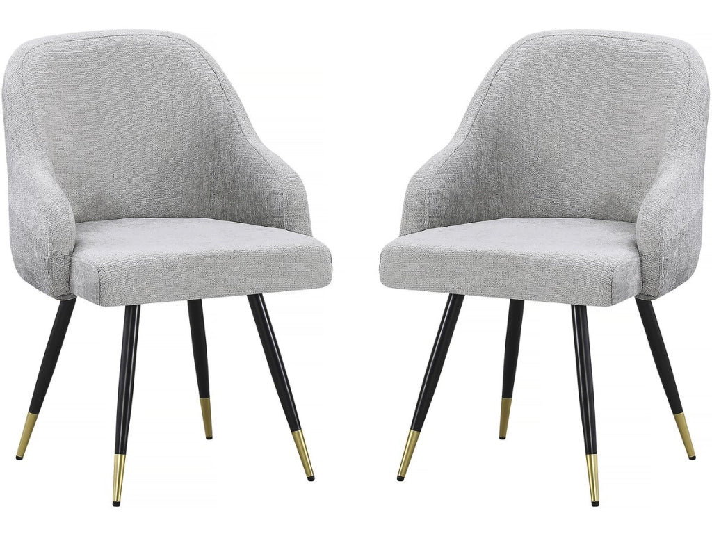 Set di 2 sedie in tessuto "Harmony" - 54 x 57 x 90 cm - Beige