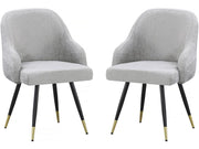 Set di 2 sedie in tessuto "Harmony" - 54 x 57 x 90 cm - Beige