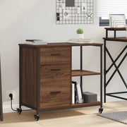 vidaXL Mobile per Ufficio con ruota Rovere marrone 76 x 41 x 72 cm