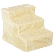 Scala per Cani a 3 Gradini con Fodera Rimovibile e Lavabile 46x35x35 cm Beige
