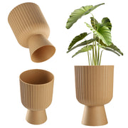 Vaso da fiori KADAX, vaso per fiori, copertura in plastica per prato, 18 cm, supporto per fiori, marrone