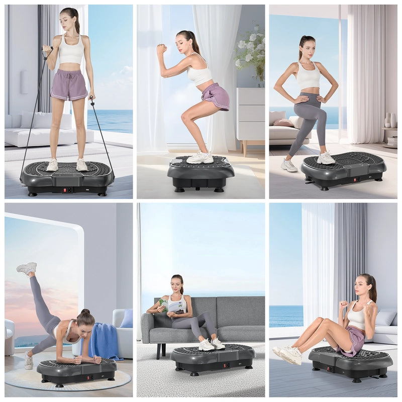 Piattaforma vibrante, attrezzatura per il fitness domestico  con altoparlante Bluetooth, 4 modalità di programmazione, carico massimo 150 kg