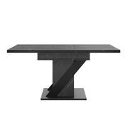Tavolo da Pranzo Allungabile Effetto Marmo ¨C Xylo ¨C Nero, 110-140x80 cm