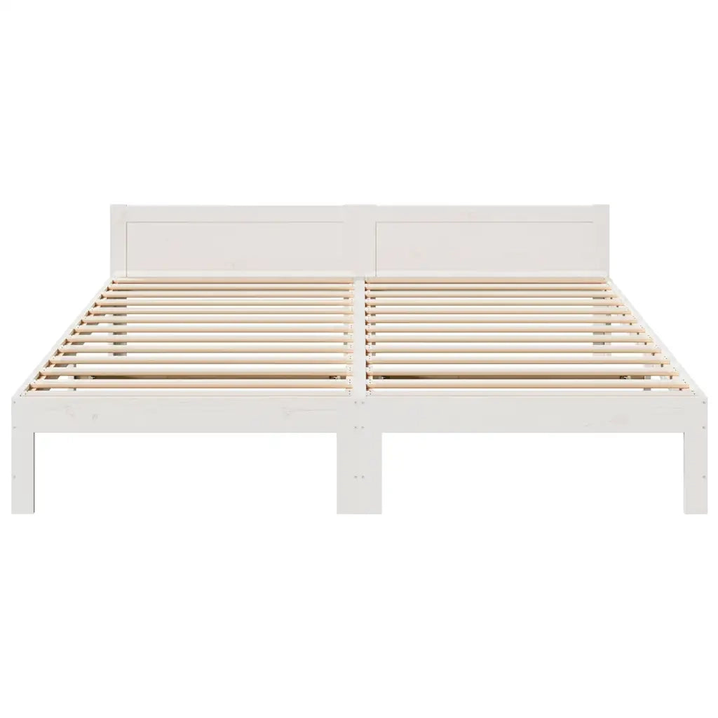 vidaXL Giroletto senza Materasso Bianco 180x200 cm Legno Massello Pino