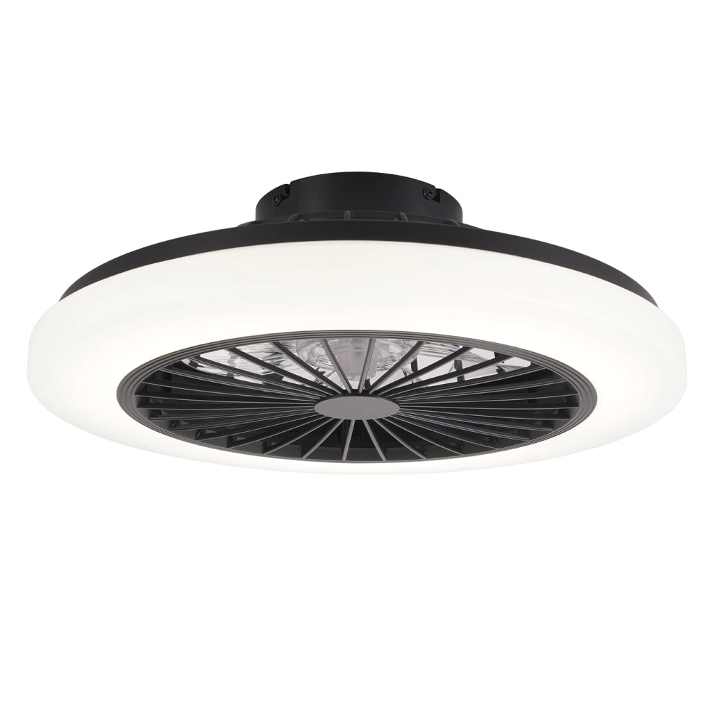 ZMH Ventilatore da soffitto a LED bianco con illuminazione Ventilatore da 40 W silenzioso con telecomando dimmerabile