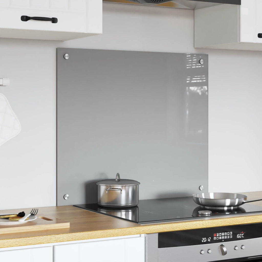 Pannello cucina  Grigio chiaro 70x60x0,6 cm Vetro temperato