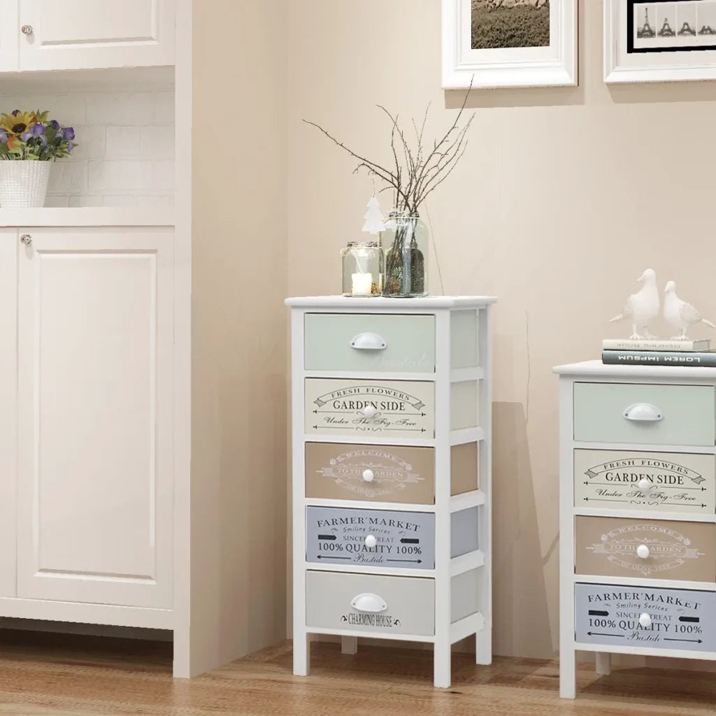 Mobile in Stile Francese con 5 Cassetti in Legno 242878