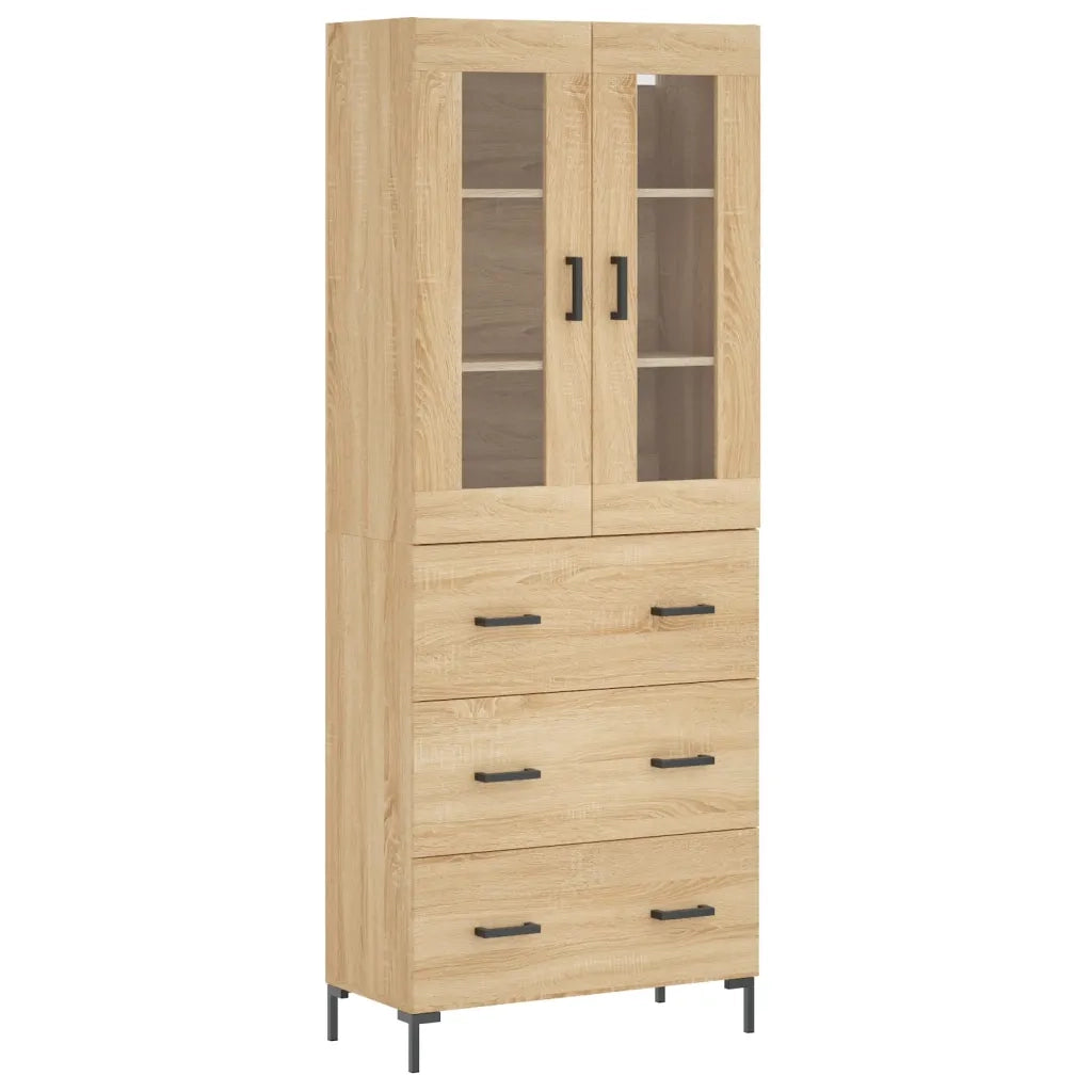 Credenza Rovere Sonoma 69,5x34x180 cm in Legno Multistratocod mxl 101617