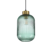 Sospensione Vintage-Decò Mint-3 Metallo Verde 1 Luce E27
