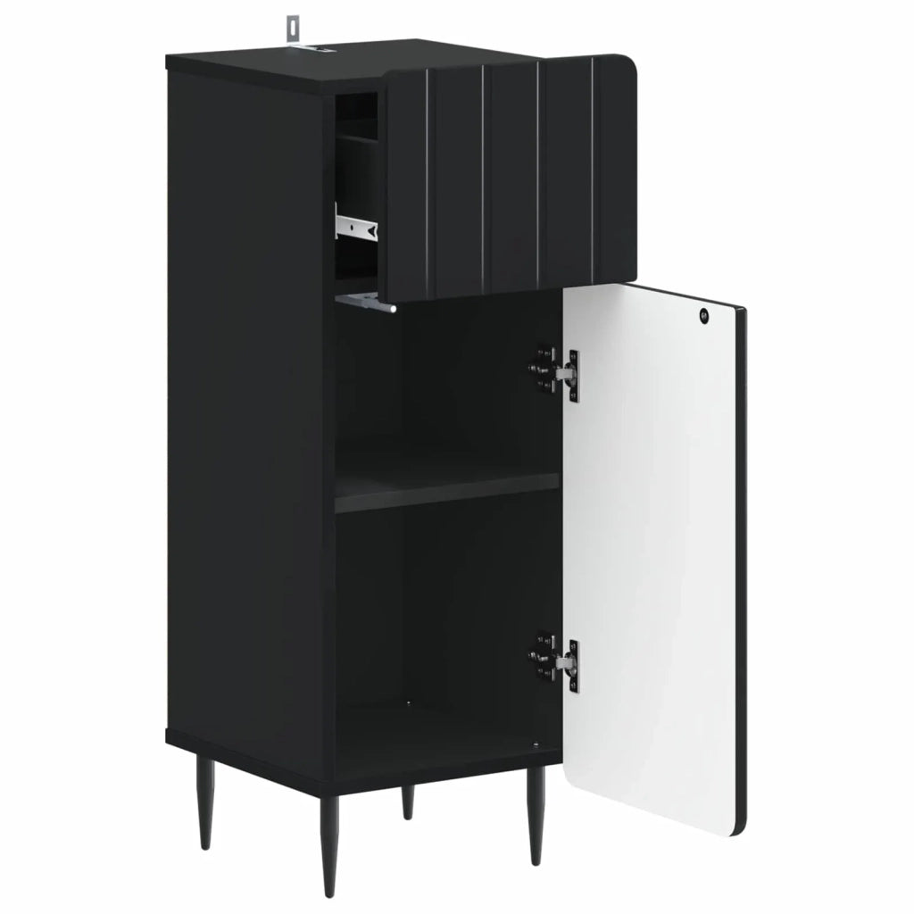 Mobiletto da Bagno ZWOLLE Nero 30 x 31 x 79,5 cm 896386