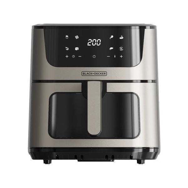 Friggitrice ad aria black & decker bxaf8000e inox e black - 8432406730106