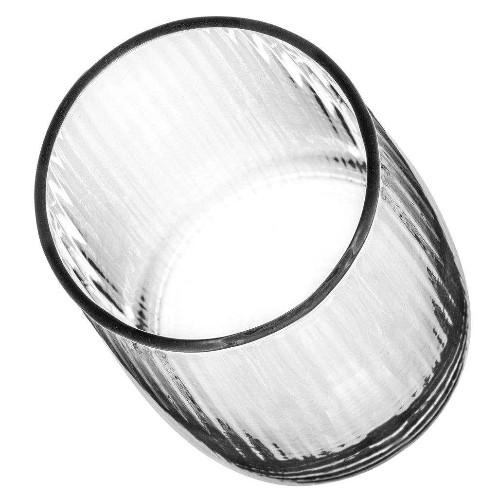 Set di 8 bicchieri da 480 ml per succhi di frutta, modello KADAX, con scanalatura, di grandi dimensioni.