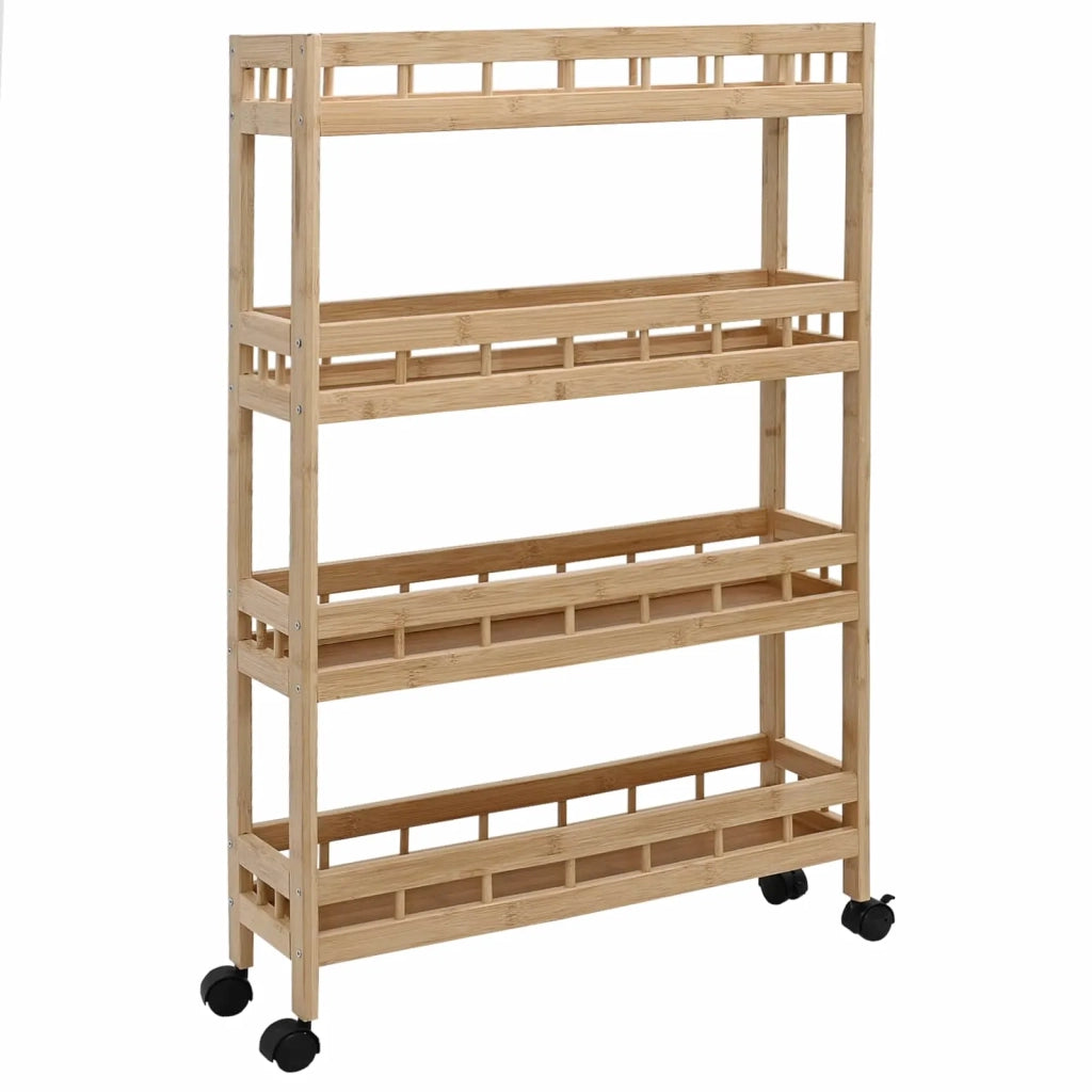 Carrello da Cucina con Ruote Naturale 60 x 18 x 97 cm Bamb¨´ CFW6439585