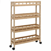 Carrello da Cucina con Ruote Naturale 60 x 18 x 97 cm Bamb¨´ CFW6439585