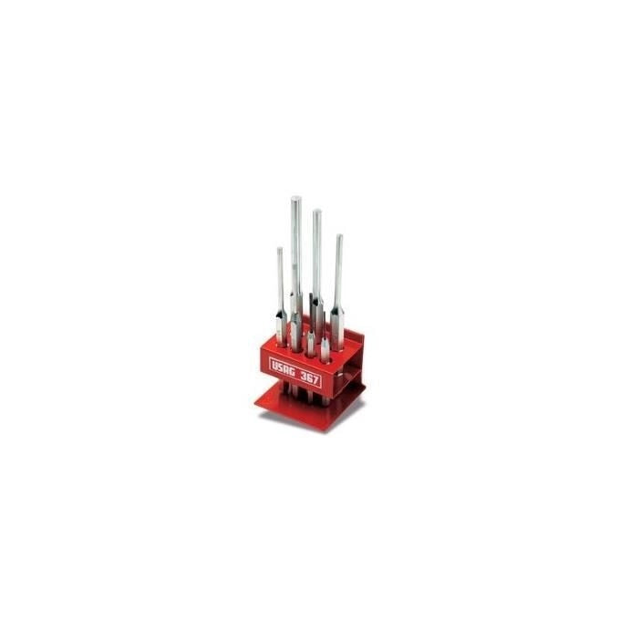 Usag U03670181 367 S7 Serie di 7 Cacciaspine Acciaio Cromo Vanadio 2x110 3x130 4x145 5x165 6x180 8x200 10x205 mm con Supporto
