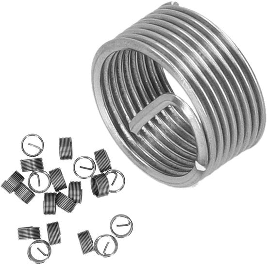 Set di riparazione di cavi 20 pezzi - M14 1.25 cavi inzetstukken - Acciaio inossidabile - Riparazione di cavi a vite - Corrosione resistente - Per macchine idrauliche - Insetti di cavi