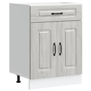 Mobile da cucina moderno Kalmar ampio spazio contenitivo 60 x 46 x 81 cm legno composito grigio Sonoma 02_0049916