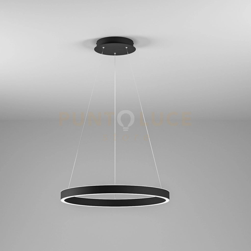 CRISEIDE S/P - LAMPADARIO A SOSPENSIONE NERO 1 LUCE LED 3000K 3100LM 60W DIMMERABILE
