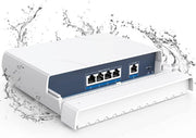 Switch di Rete - 4 Porte - Impermeabile - Divisore di Internet - Ethernet - Per Cavo di Rete