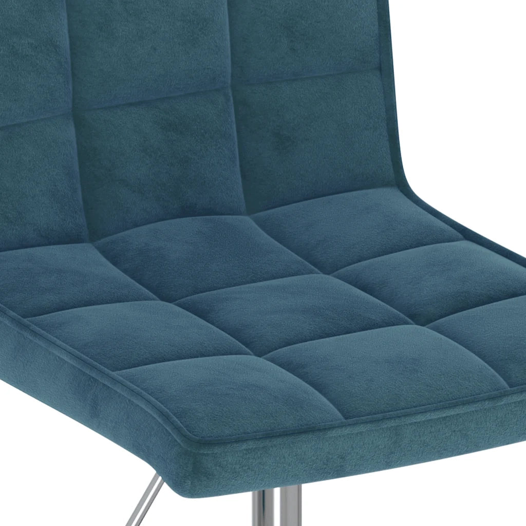 Sedie da Pranzo Girevoli 2 pz Blu in Velluto 335745