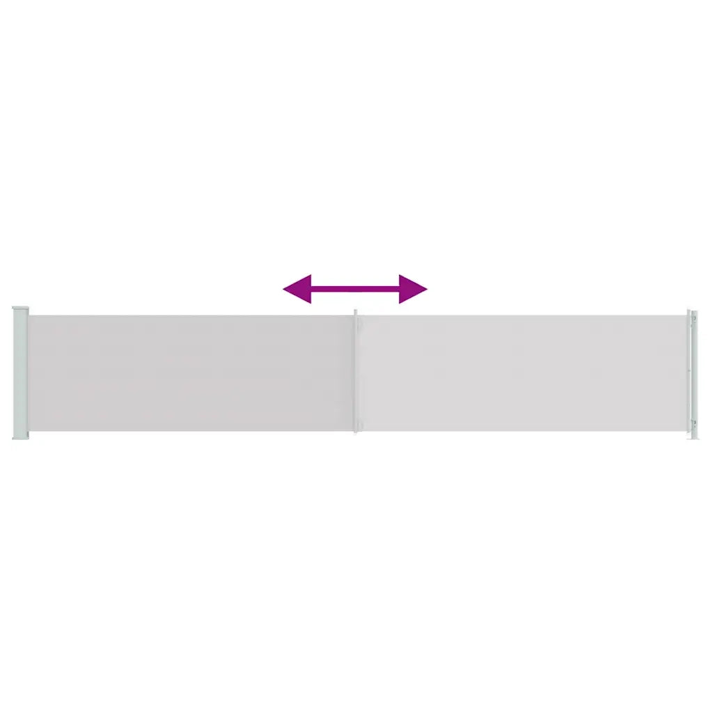 Tenda Laterale Retrattile per Patio 117x614 cm Grigia 317950