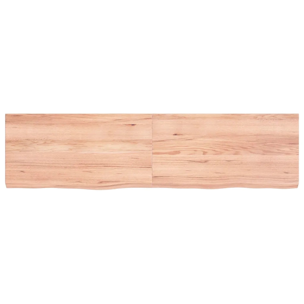 Ripiano Muro Marrone 120x30x(2-4) cm Massello Rovere Trattato 363692