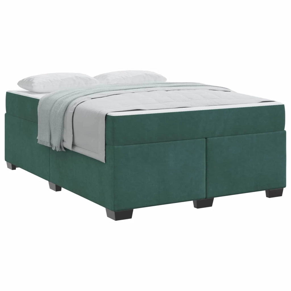Struttura del letto Verde Scuro 160 x 200 cm Tessuto