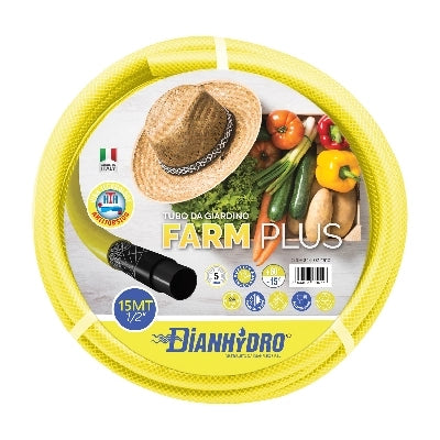 TUBO DA GIARDINO ANTITORS. 5 STRATI FARM PLUS- Mt 15 - 1/2- DH- metri 15