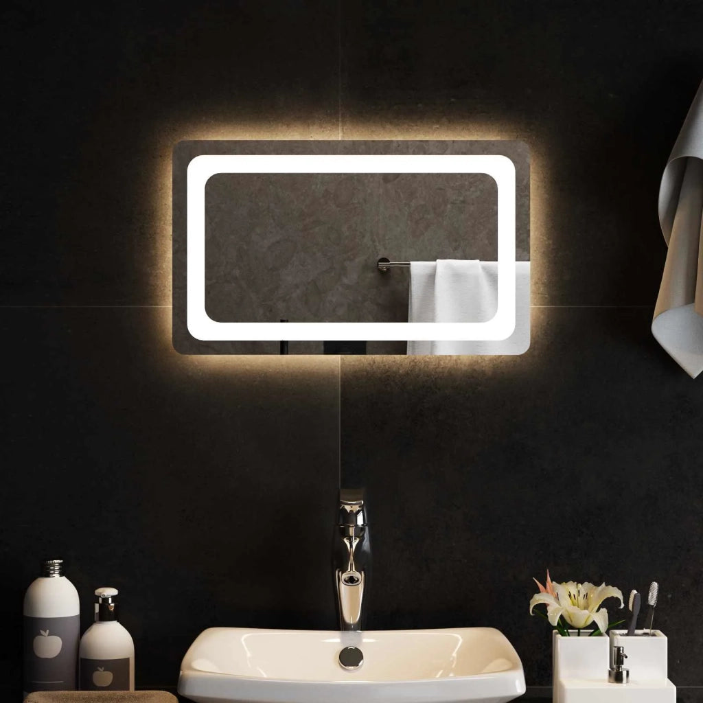 Specchio da bagno LED Trasparente 50 x 30 cm vetro temperato 42045830