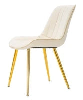 Sedia Paris Crema/Gold Set 2 Pz cm 51X59X79