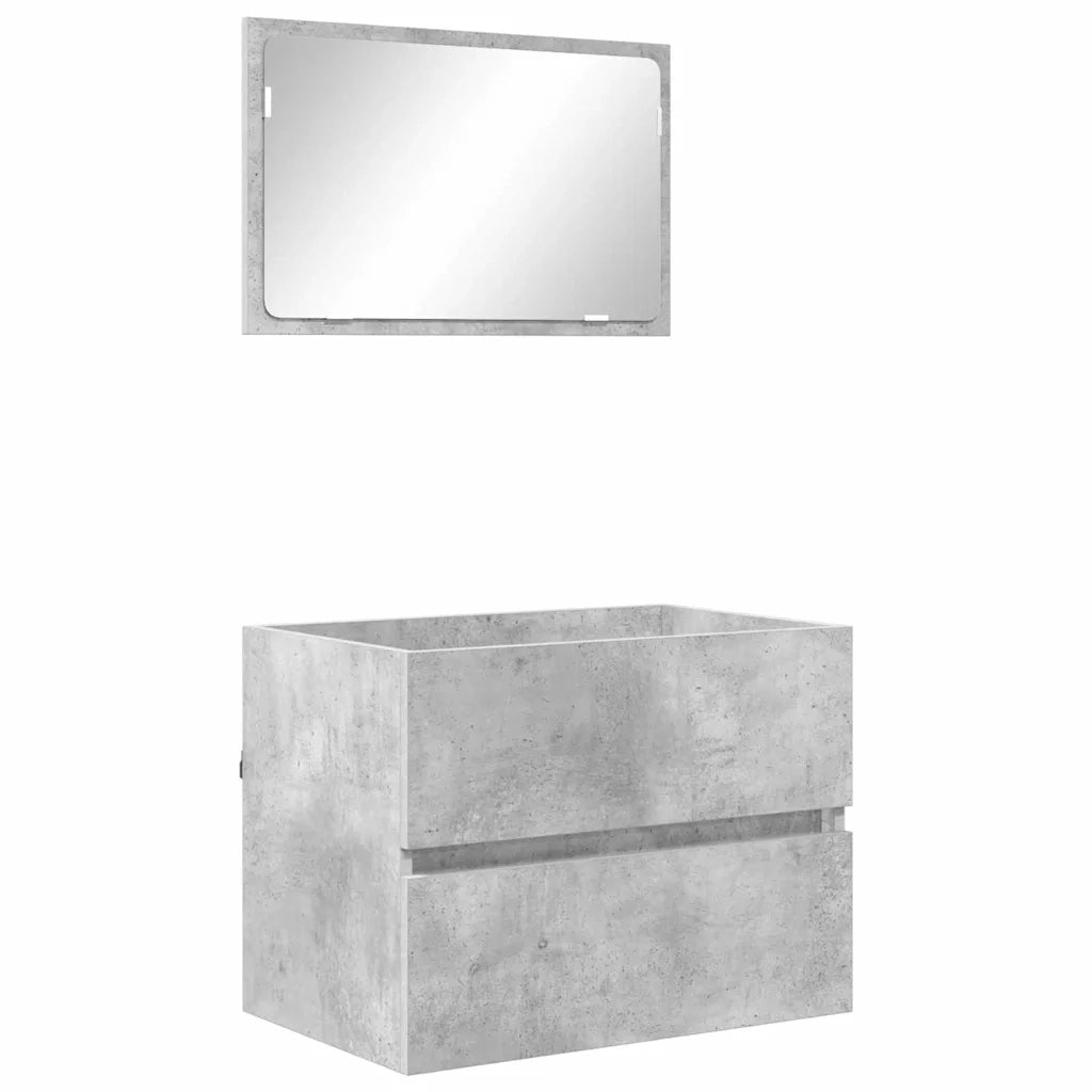 Set di mobili per il bagno Grigio cemento 60 x 38,3 x 45 cm 876035