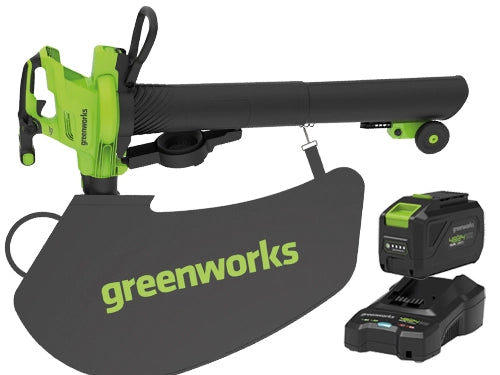 SOFFIATORE ASPIRATORE GREENWORKS 48V KIT GD48BVIIK4