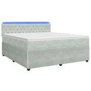 Letto box spring con materasso Grigio Chiaro 140 x 190 cm 3453131