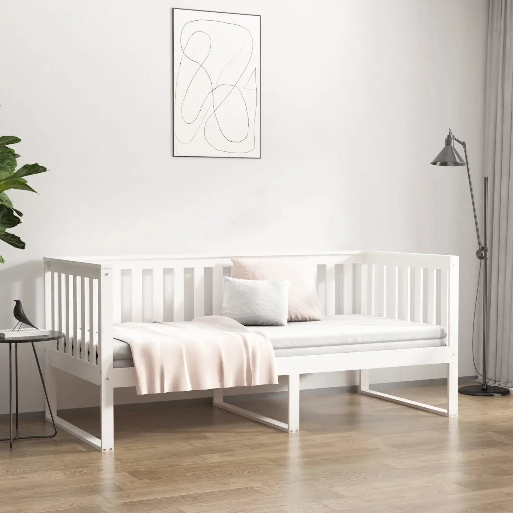 Dormeuse senza Materasso Bianco 100x200 cm Legno Massello Pino 820887