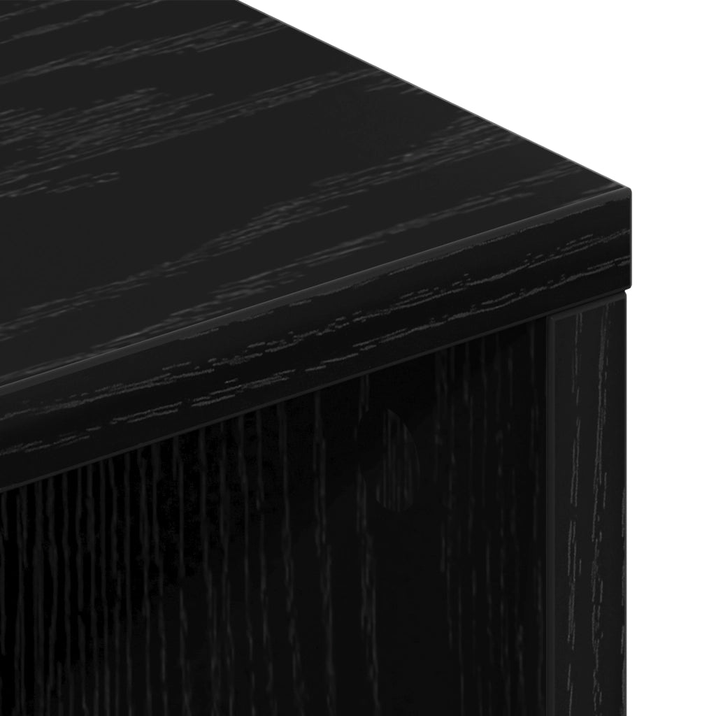 Mobile TV  Nero Rovere 150x30x44,5 cm Legno ingegnerizzato