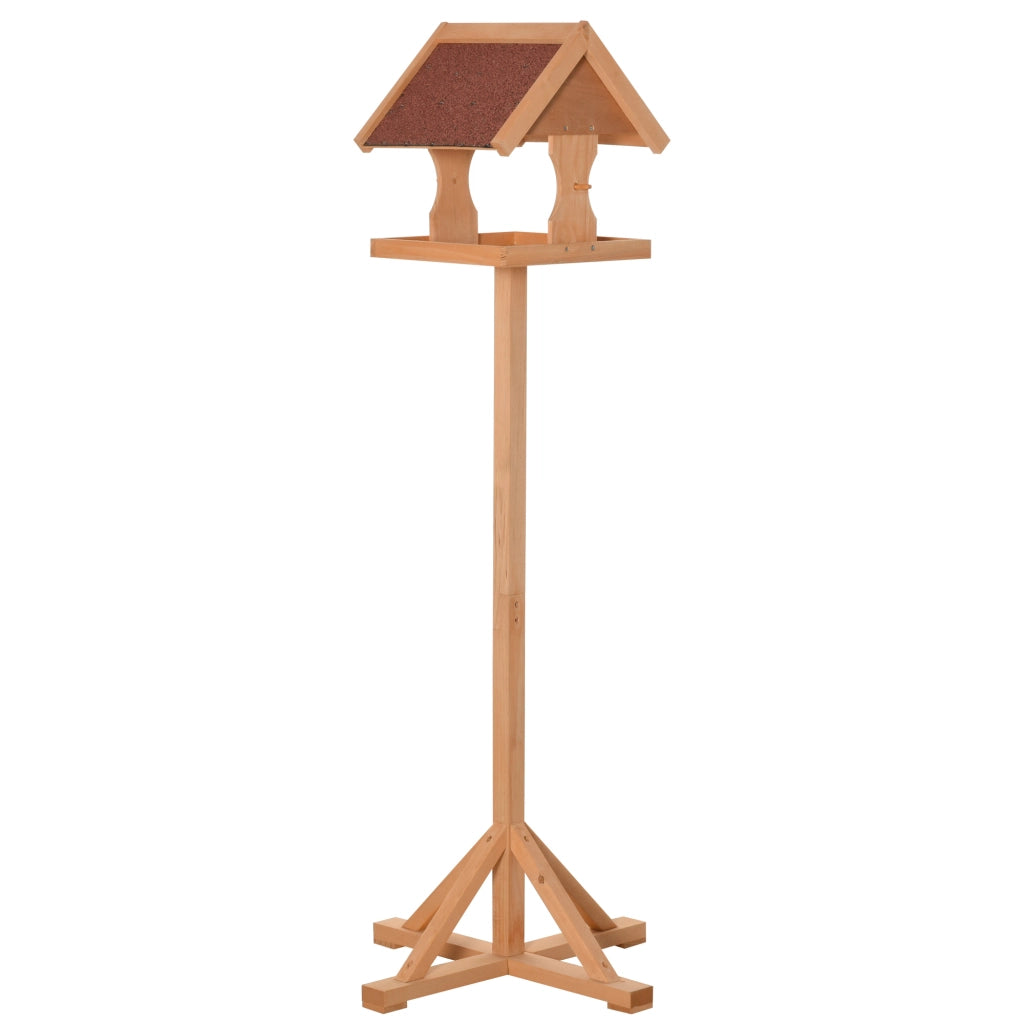 Mangiatoia per Uccelli da Giardino ¨C Xylo ¨C Legno Massello Naturale 55x55x144cm