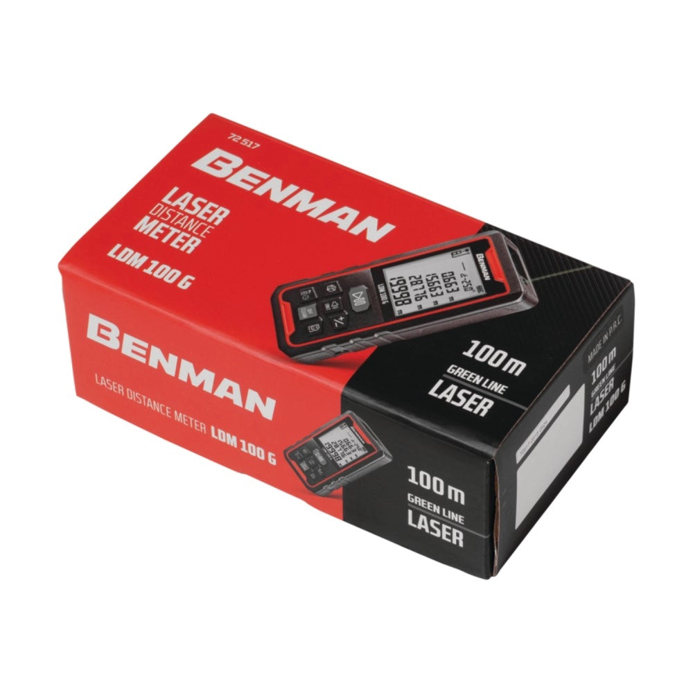 Benman ldm 100 g ip44 max 100mt distanziometro metro ricaricabile laser verde