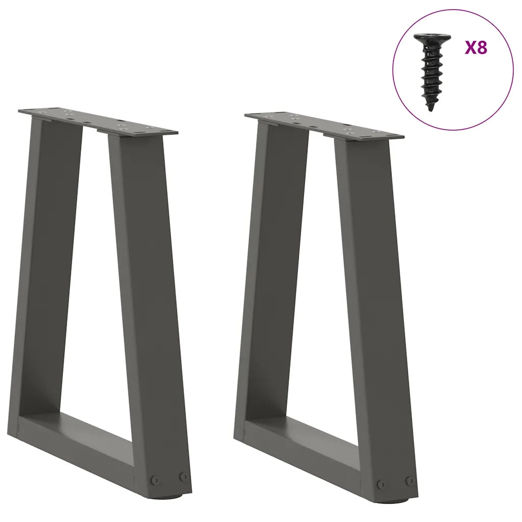 Gambe per Tavolino da Caffè a Forma di V 2 pz Antracite 28x(42-43,3) cm Acciaio 4012542