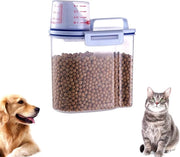 Contenitore trasparente per alimenti per animali domestici con misurino - 1,5 kg