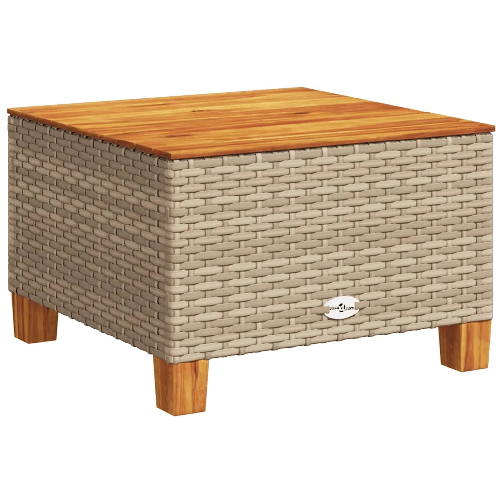 Set Divano da Giardino 6 pz con Cuscini Beige in Polyrattan