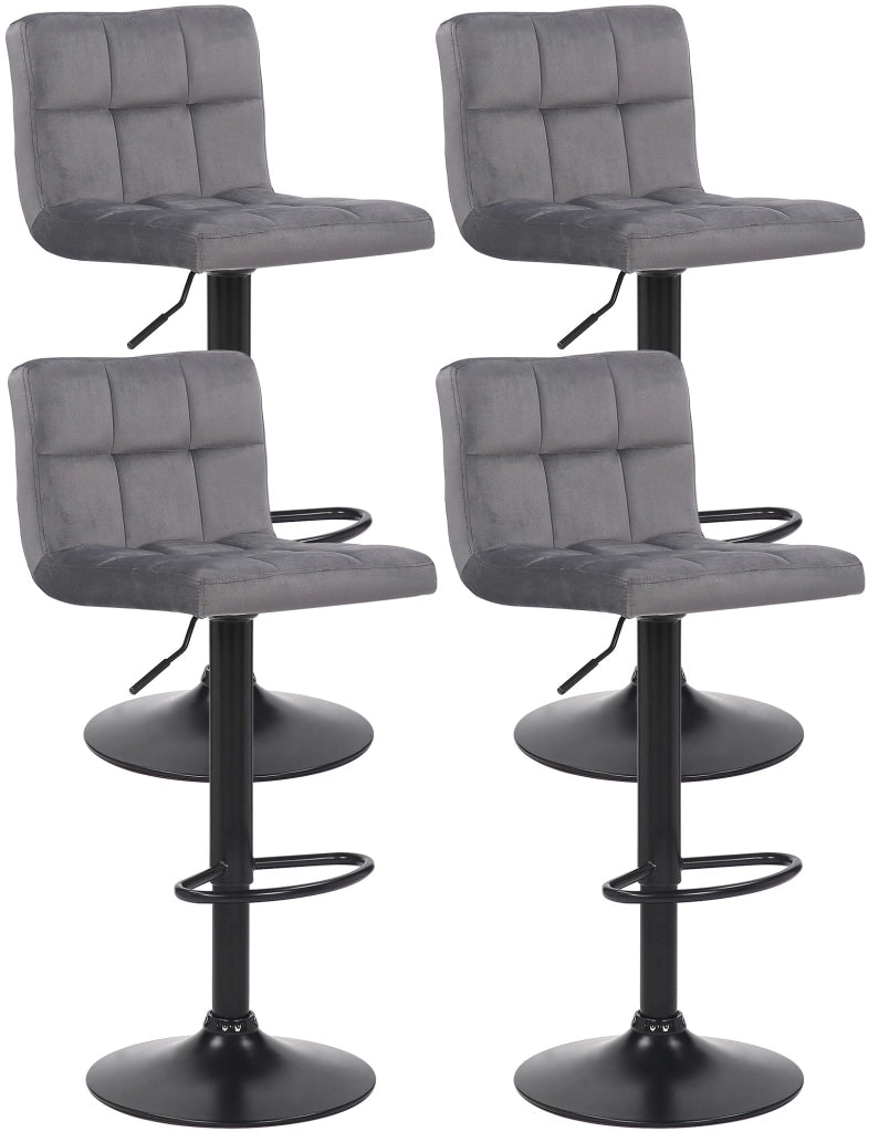 4er Set Barhocker Feni Samt