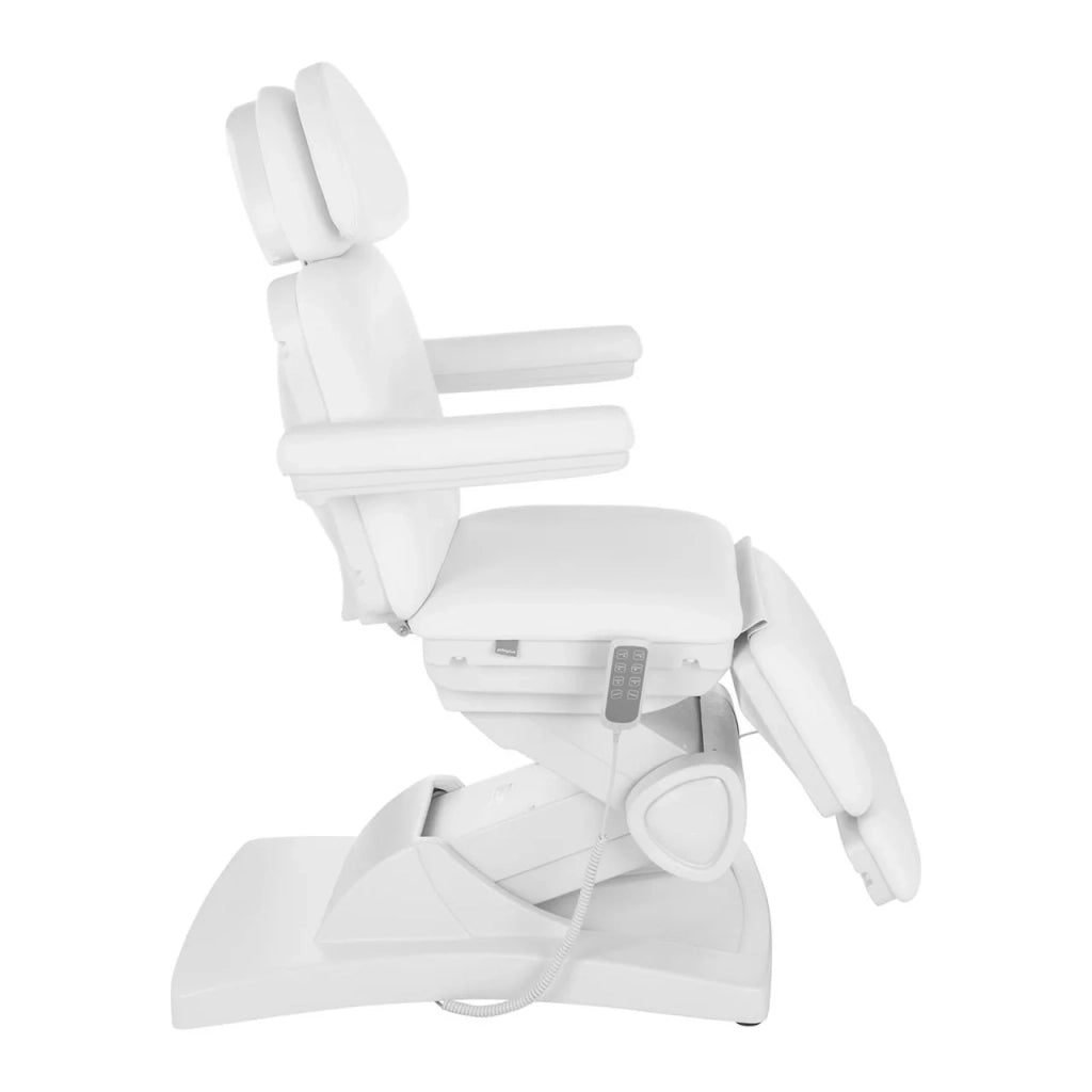 Poltrona estetica professionale in materiale sintetico altezza regolabile bianca 14_0001658