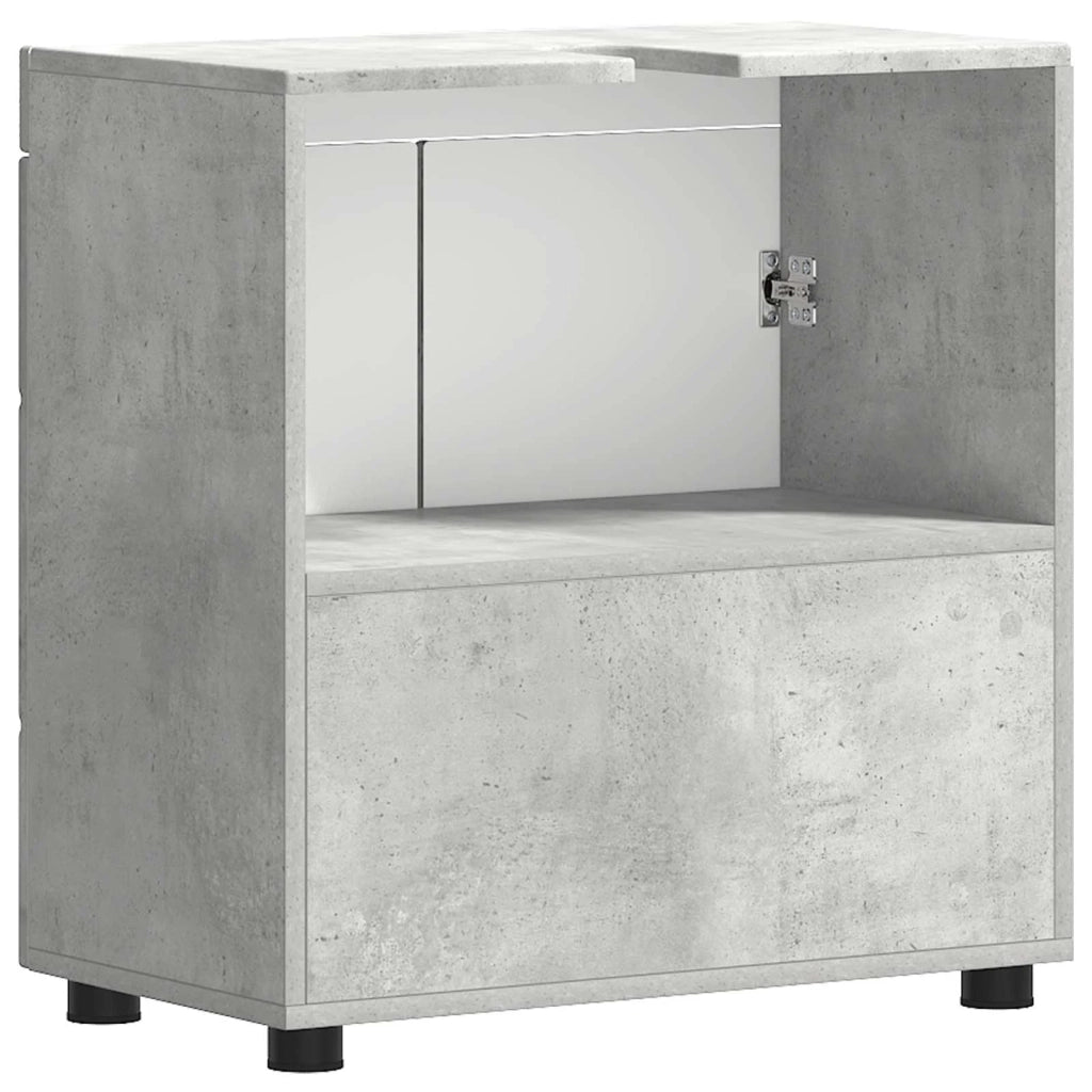Set di Armadi da Bagno TULUM Grigio cemento 60 x 34 x 63 cm 880324