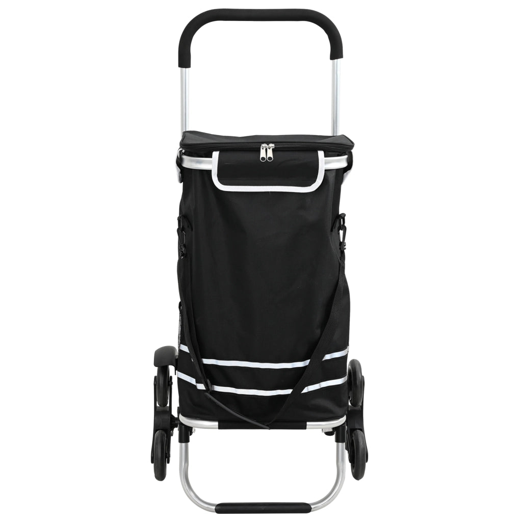 Carrello della spesa  con scalatore di gradini Nero 40 L