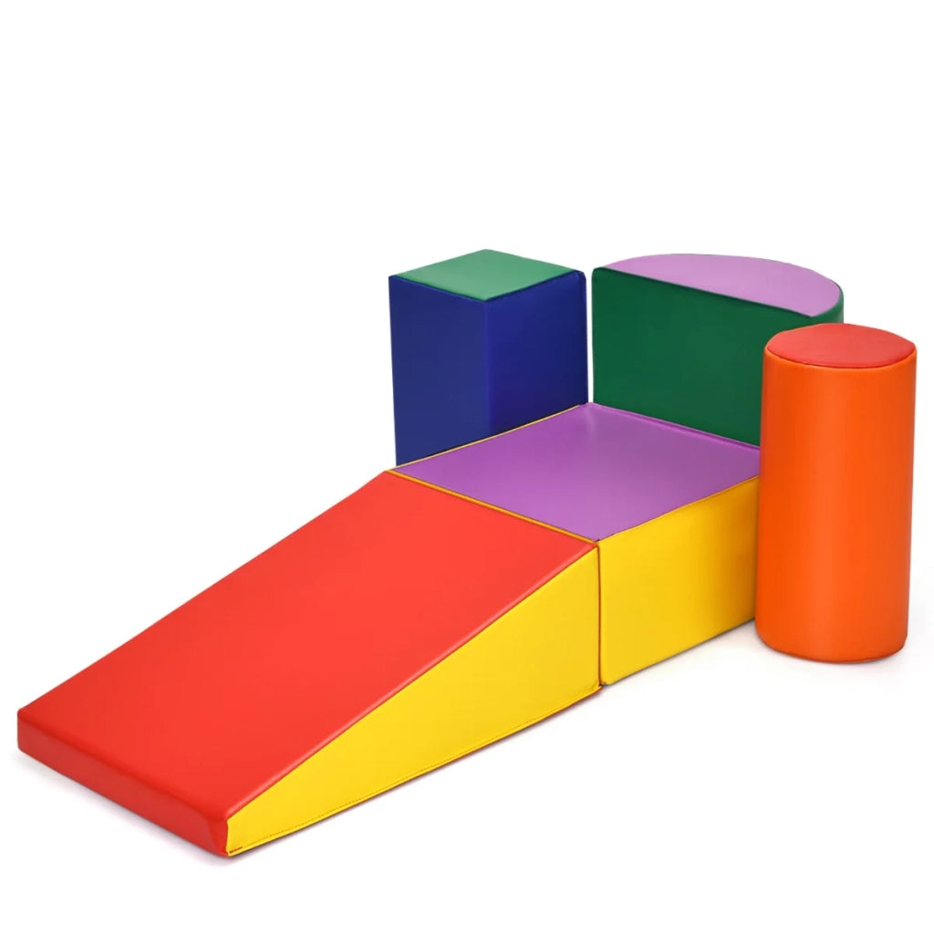 Set di 5 blocchi da gioco in schiuma colorata 40 x 40 x 20,5 cm per lo sviluppo motorio creativo e un'atmosfera giocosa in PU 20_0019175