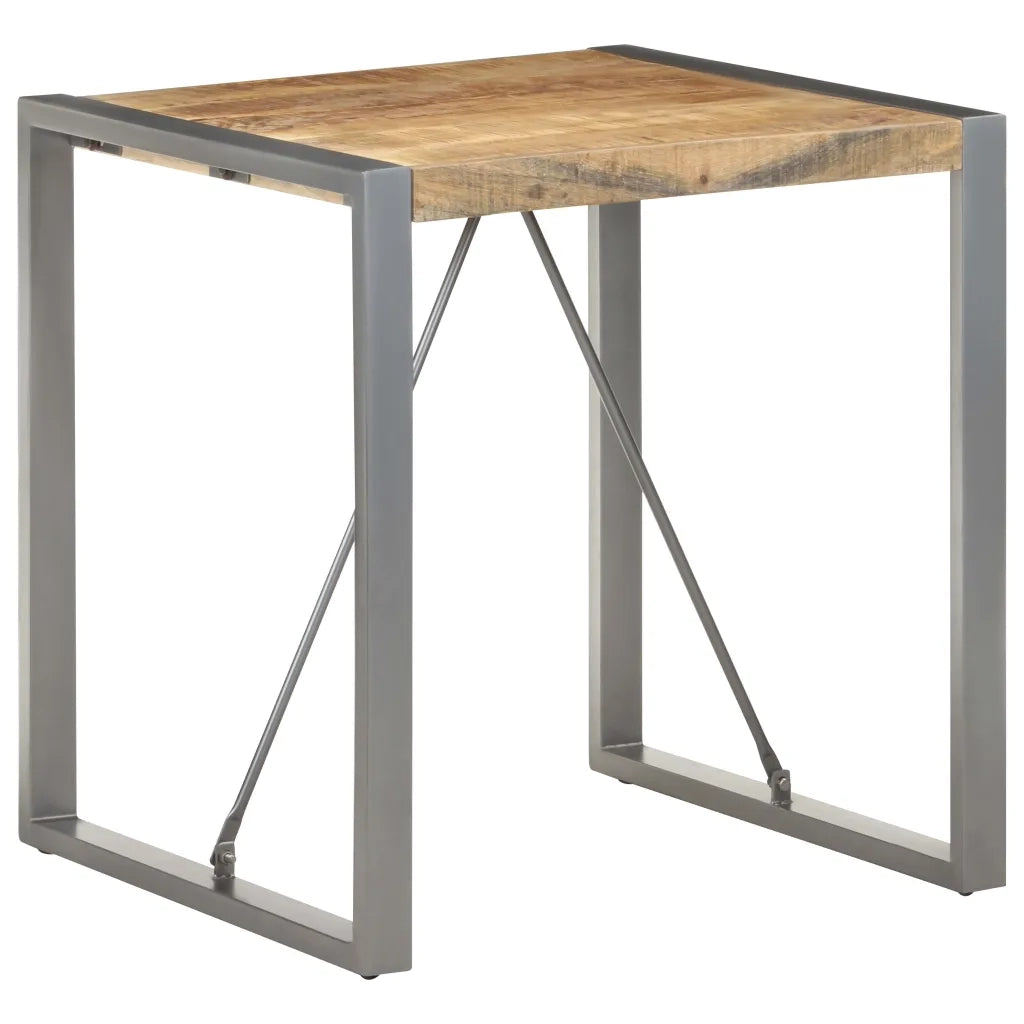 Tavolo da Pranzo 70x70x75 cm in Legno Massello di Mango Grezzo 321599