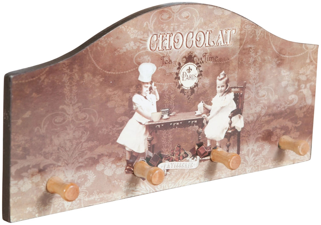 Biscottini Appendino chocolat decorato anticato in legno Simpatico anticato. dimensioni
